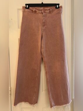 Zara Marine Jeans in Mauve Pink